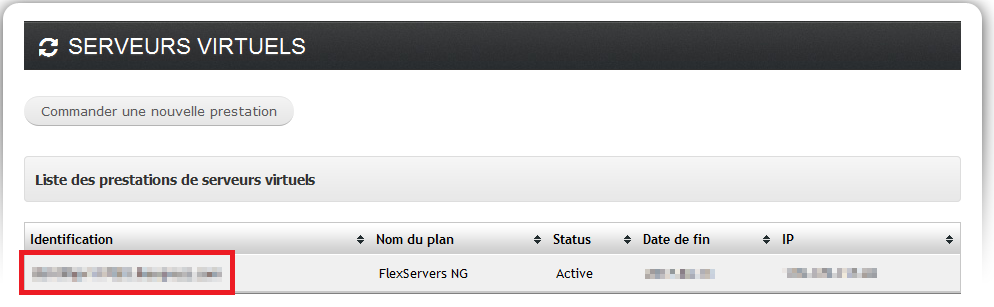 Choix du serveur physique