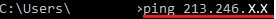 Teste de ping au vps windows