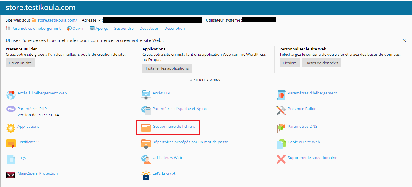 Gestion de fichier