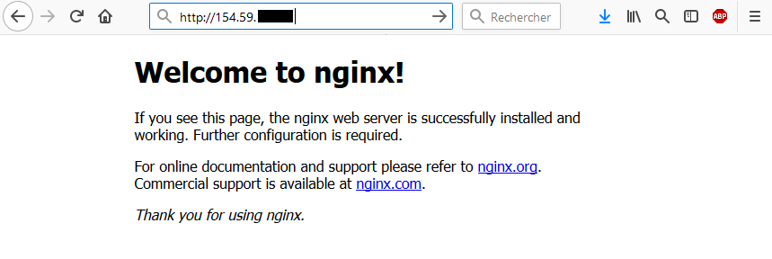 Accès à votre server web