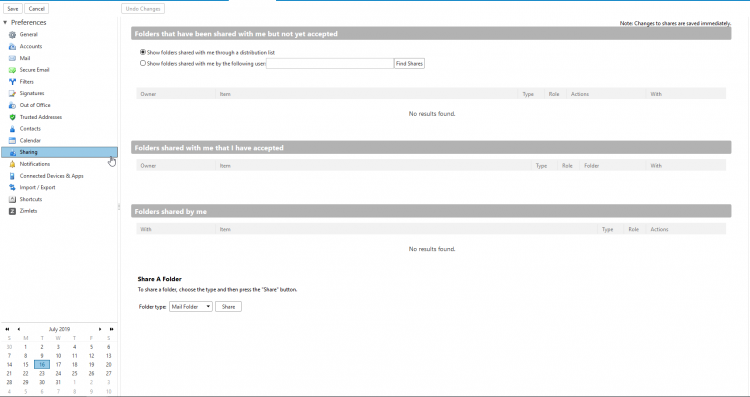Webmail zimbra preference partage.png