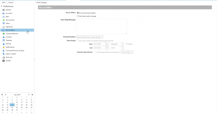 Webmail zimbra preference absence.png