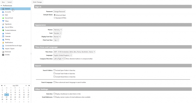 Webmail zimbra preference general.png