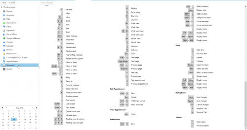 Webmail zimbra preference raccourcis3.png