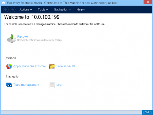 Démarrage processus de restauration acronis true image