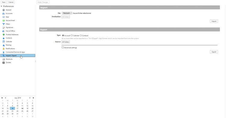 Webmail zimbra preference importexport.png