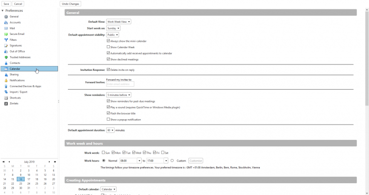Webmail zimbra preference calendrier1.png