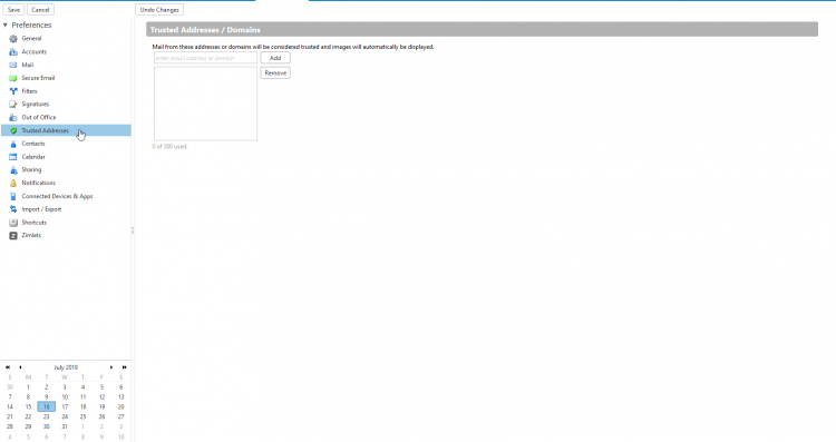 Webmail zimbra preference adresseacceptee.png